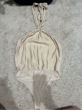 Women’s Halter Bodysuit in Beige